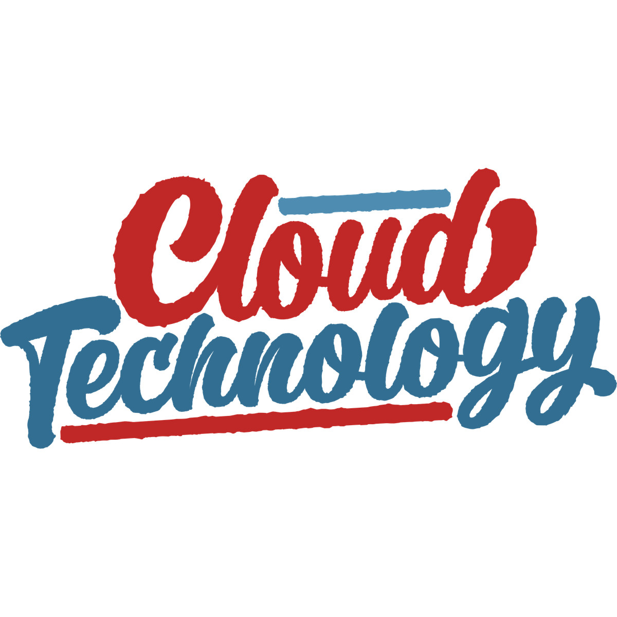 Illustration Lettering cloud technology dans le style Cherry à télécharger aux formats PNG, SVG