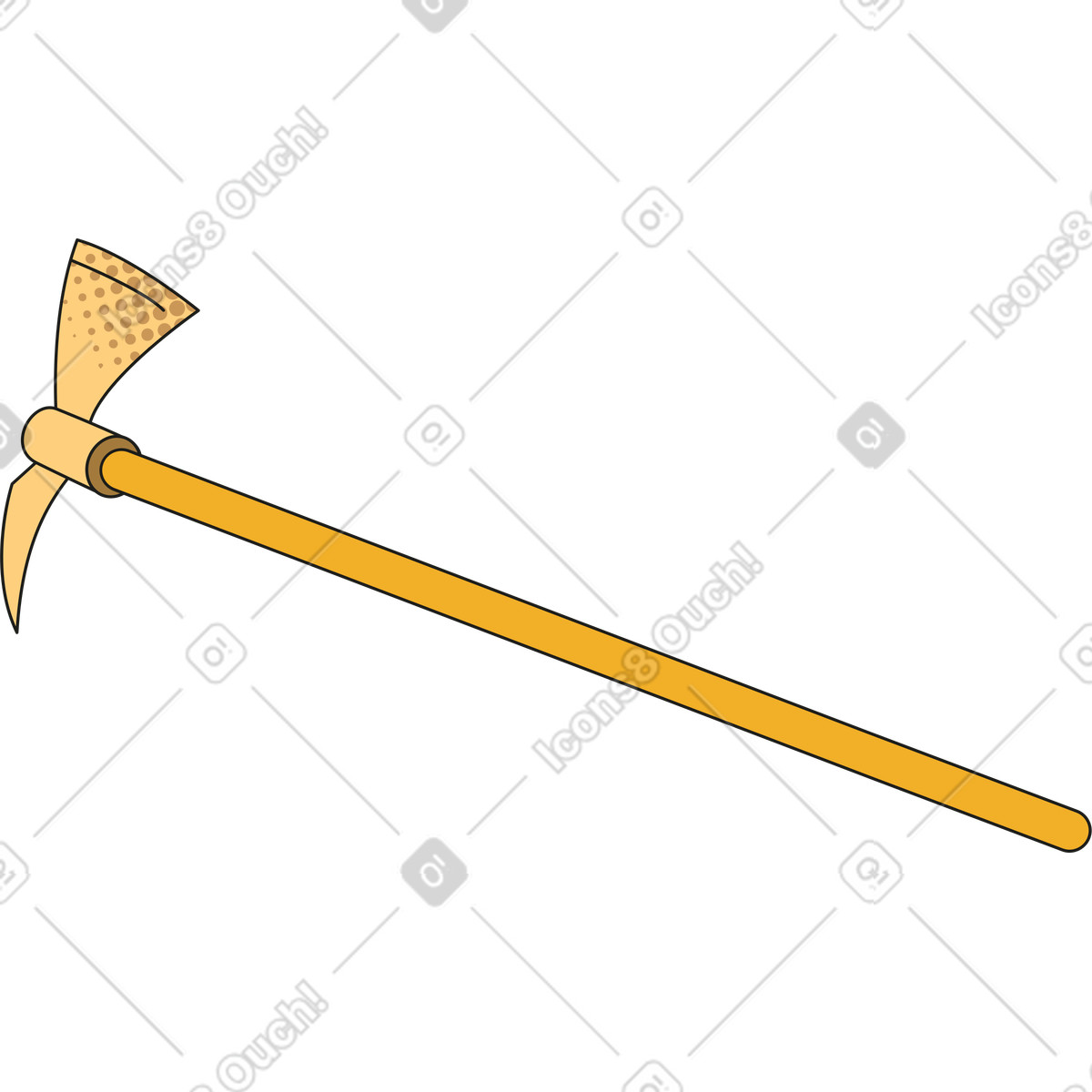 Rubber スタイルの Pickaxe のイラストをPNG、SVG形式でダウンロード