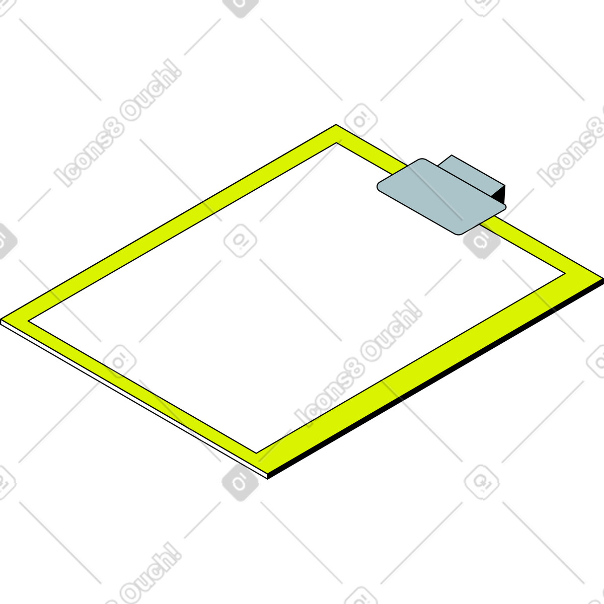 Ilustração de Prancheta vazia em no estilo Isometric para baixar em PNG, SVG