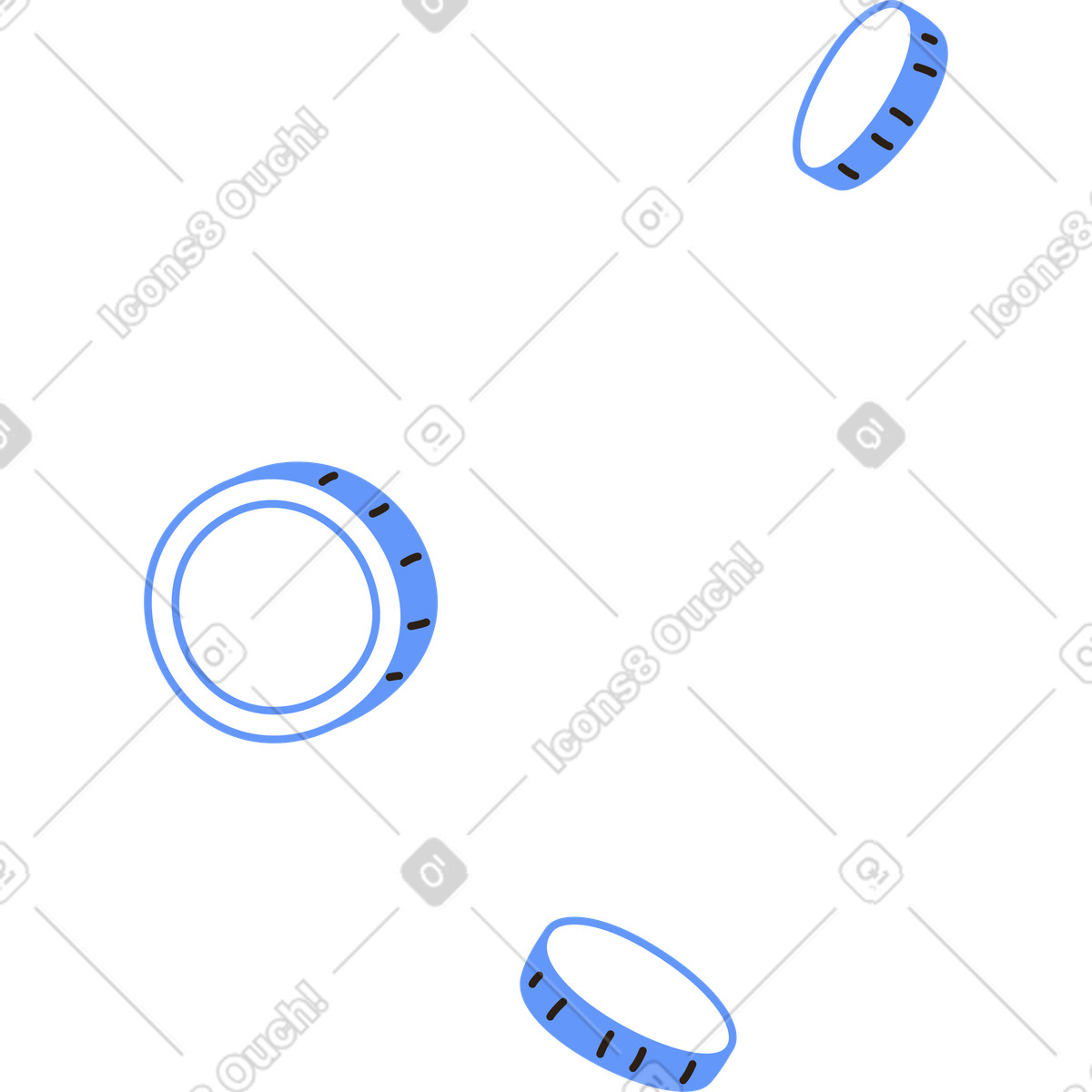 Ilustración Dinero azul que cae en estilo Plain a descargar en PNG y SVG