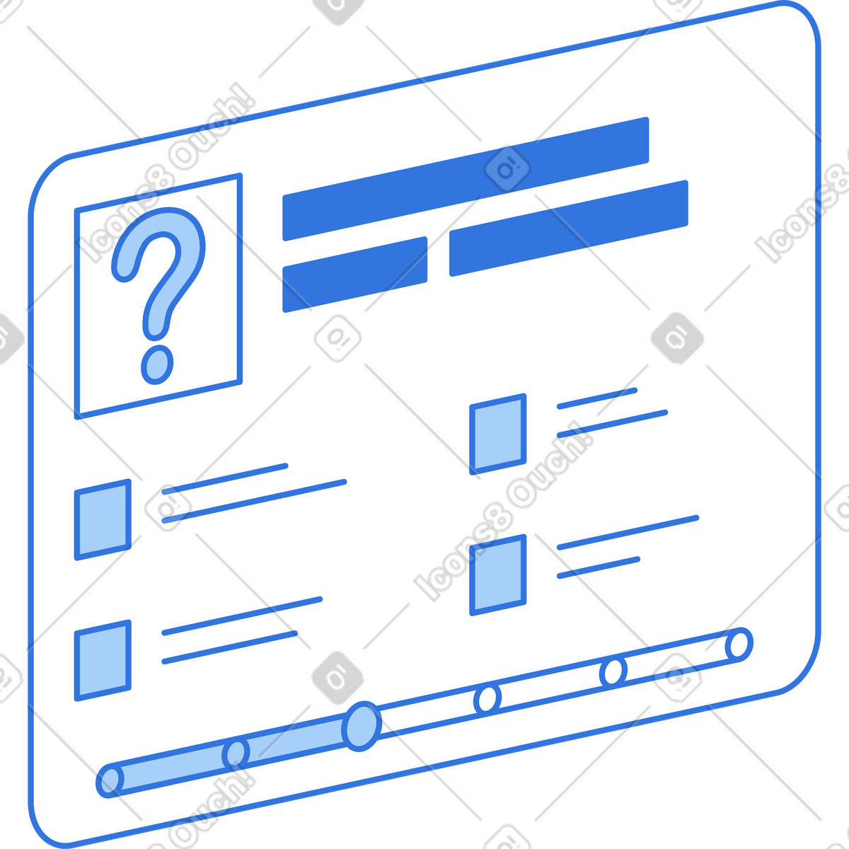 Illustration Window with quiz dans le style Sky à télécharger aux formats PNG, SVG