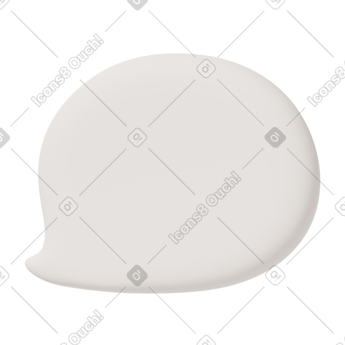 下载 3D Casual life 风格的 Speech bubble 插画，支持 PNG、SVG 格式