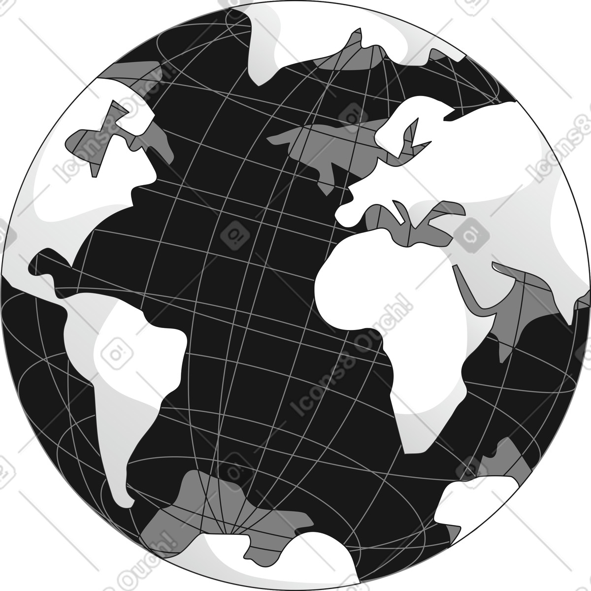 Planet-Illustration im Futuristic-Stil als Download in PNG, SVG