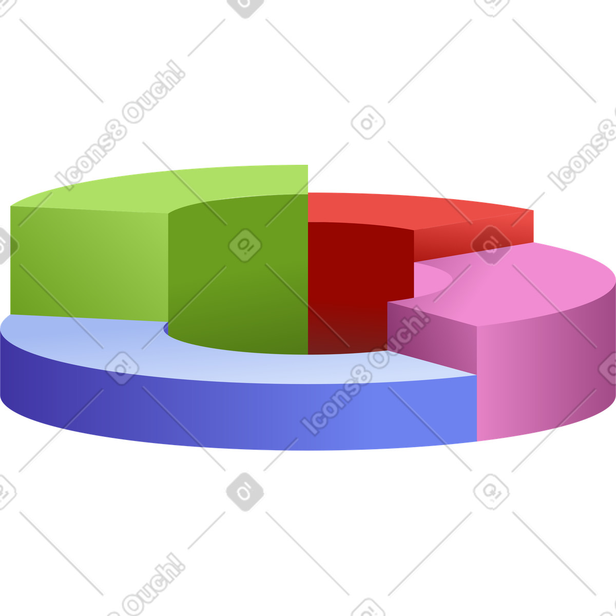 Chart illustration in PNG, SVG