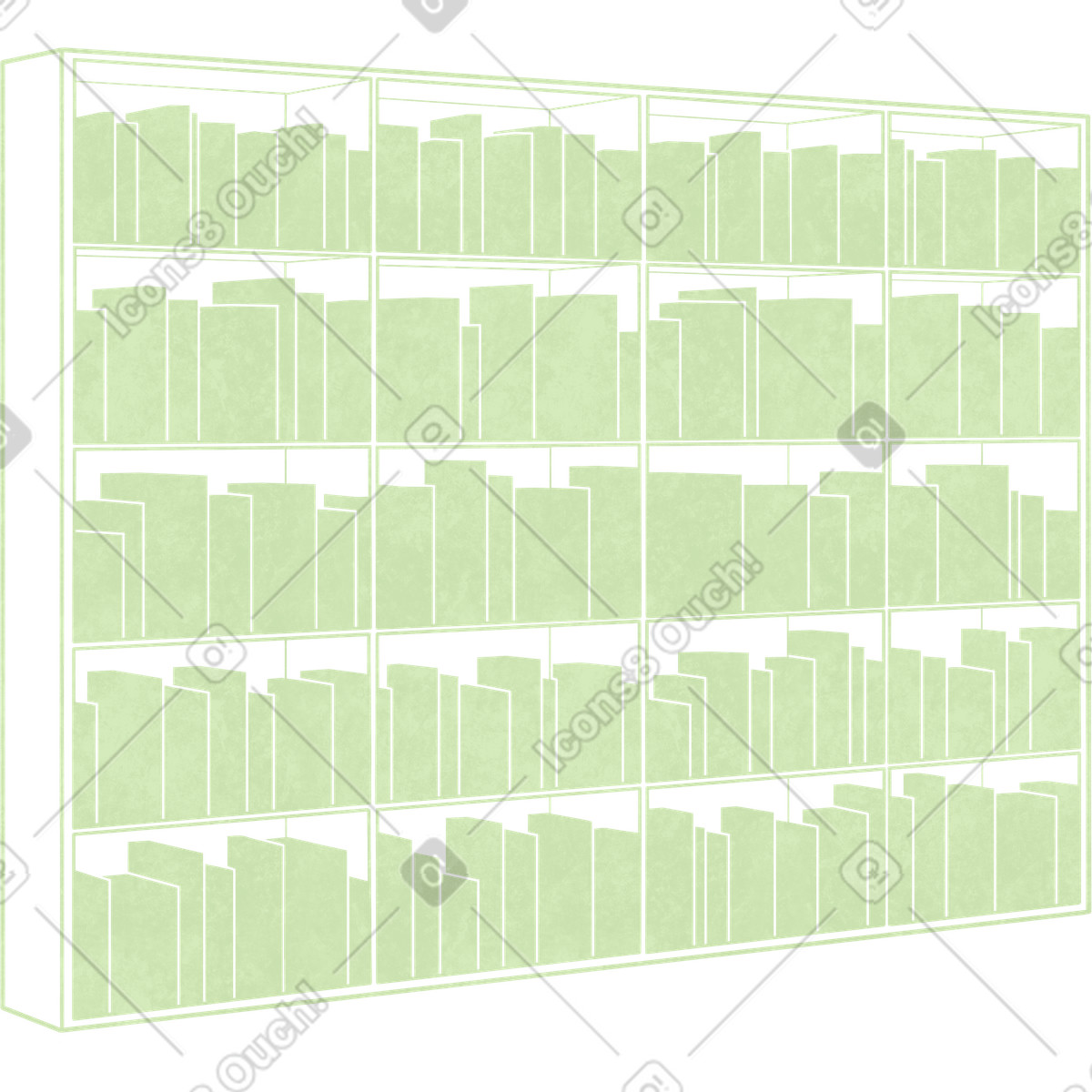 下载 Lifestyle 风格的 Book shelves 插画，支持 PNG、SVG 格式