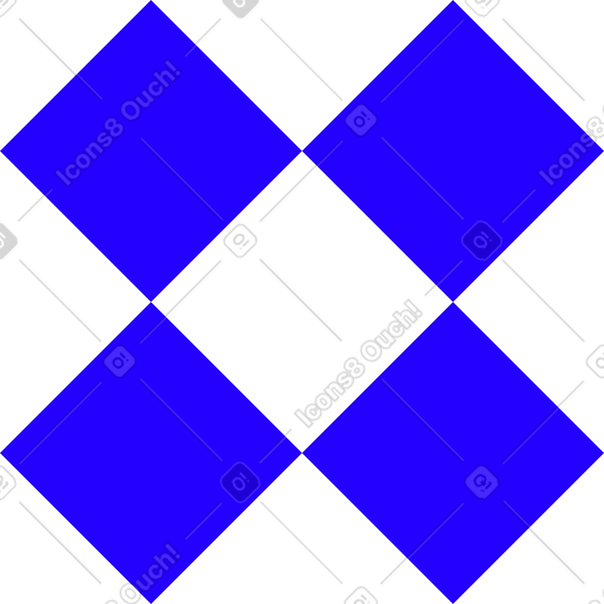 Quattro rombi blu illustrazione in stile Framework scarica in PNG, SVG