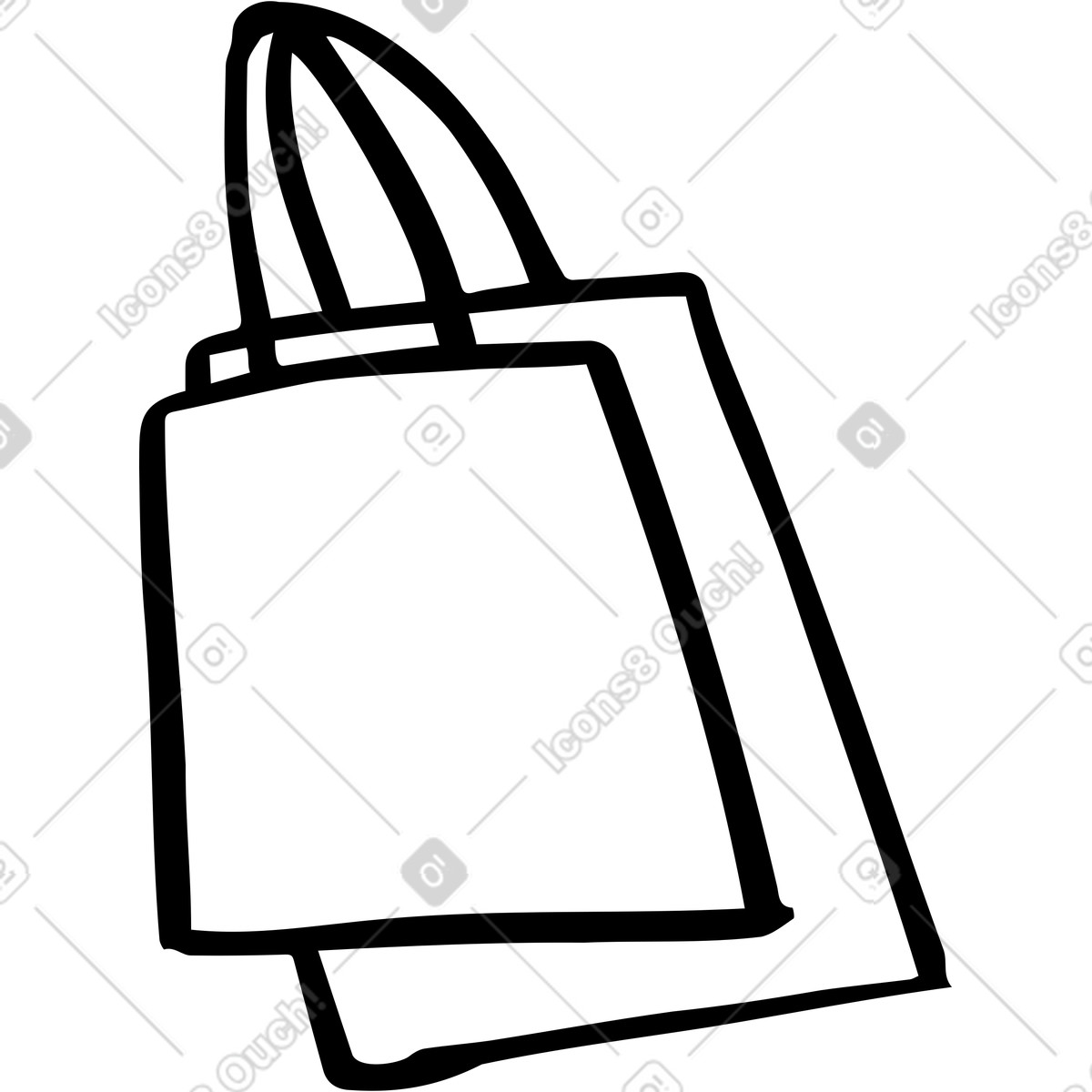 Shopping bags illustration in Journal style download in PNG, SVG