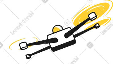 Drone with lights PNG, SVG