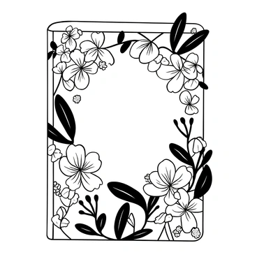 A journal cover featuring a detailed illustration of "honeysuckle blooms" surrounded by delicate leaves and vines. The blooms are depicted with intricate petal shapes, showcasing their characteristic tubular forms and a variety of sizes. The leaves are shown with a glossy texture, providing a contrast to the soft appearance of the blossoms. The background is filled with additional foliage to enhance the composition, creating a lush and vibrant scene.