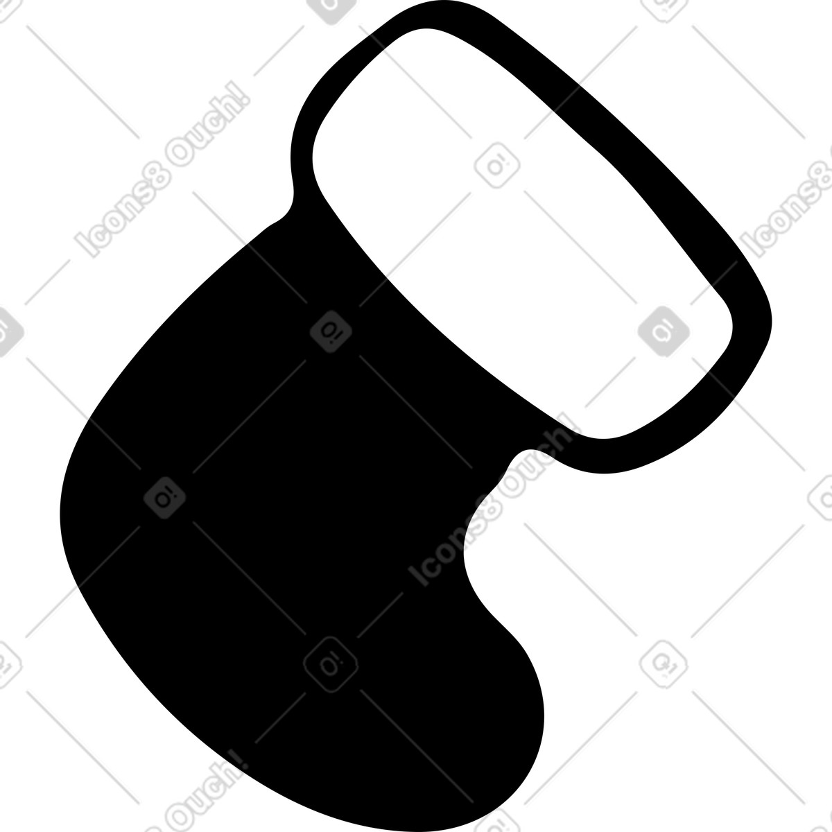 Calza di natale illustrazione in stile Journal scarica in PNG, SVG