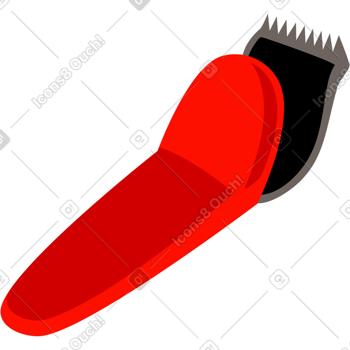 Tagliacapelli elettrico illustrazione in stile Lagom scarica in PNG, SVG
