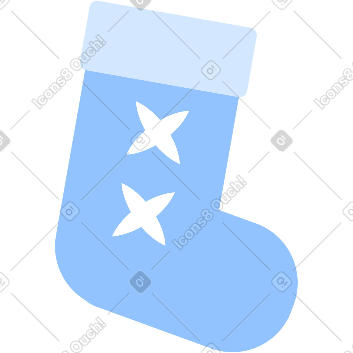Christmas sock illustration in Urban style download in PNG, SVG