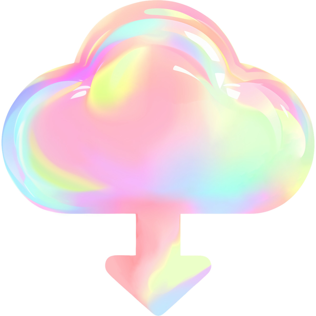 Fluid スタイルの 雲 のイラストをPNG、SVG形式でダウンロード