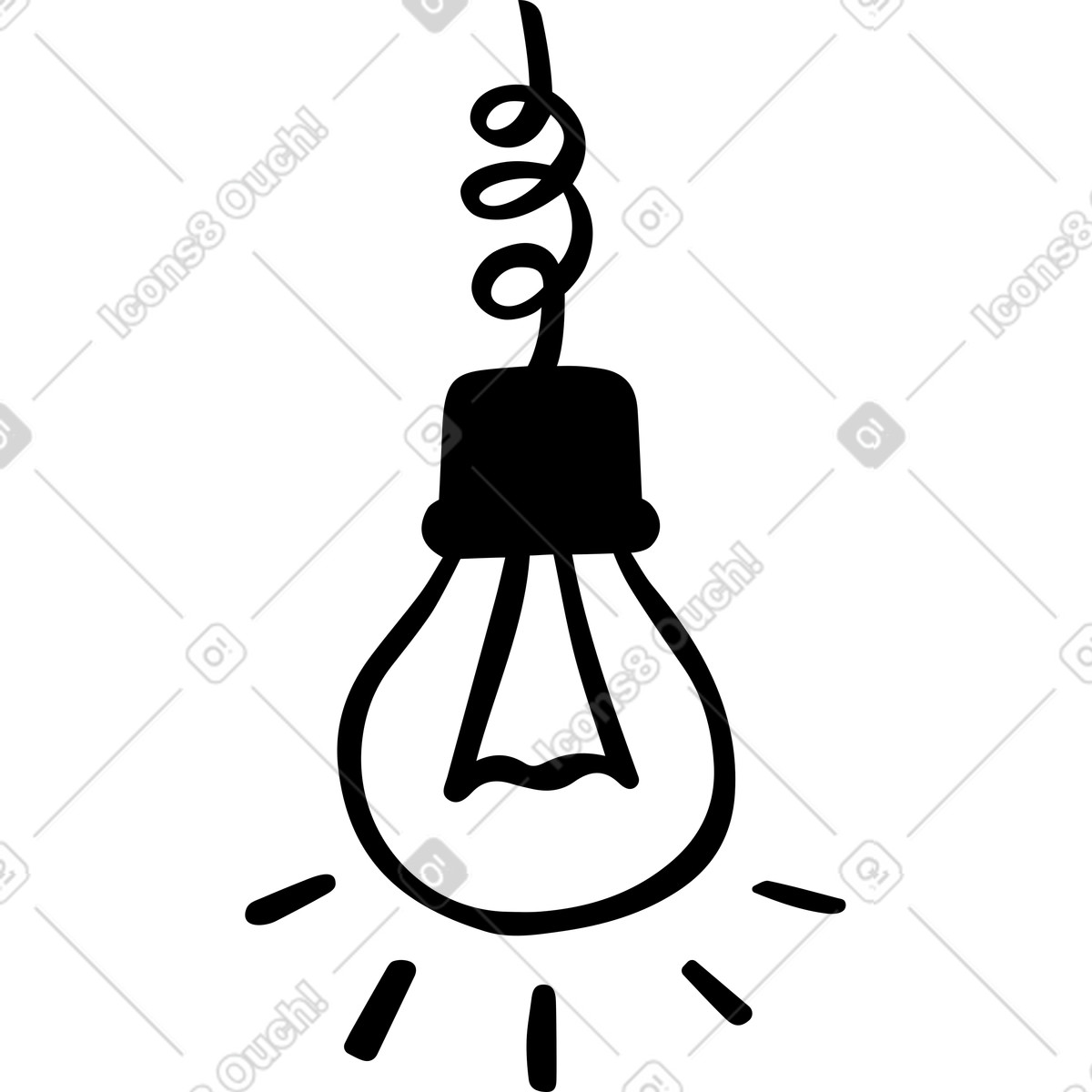 Ilustración Bulbo en estilo Journal a descargar en PNG y SVG