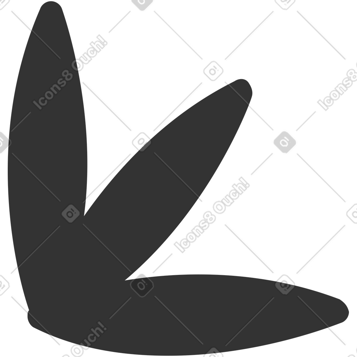 Ilustración Hoja en estilo Crayon a descargar en PNG y SVG