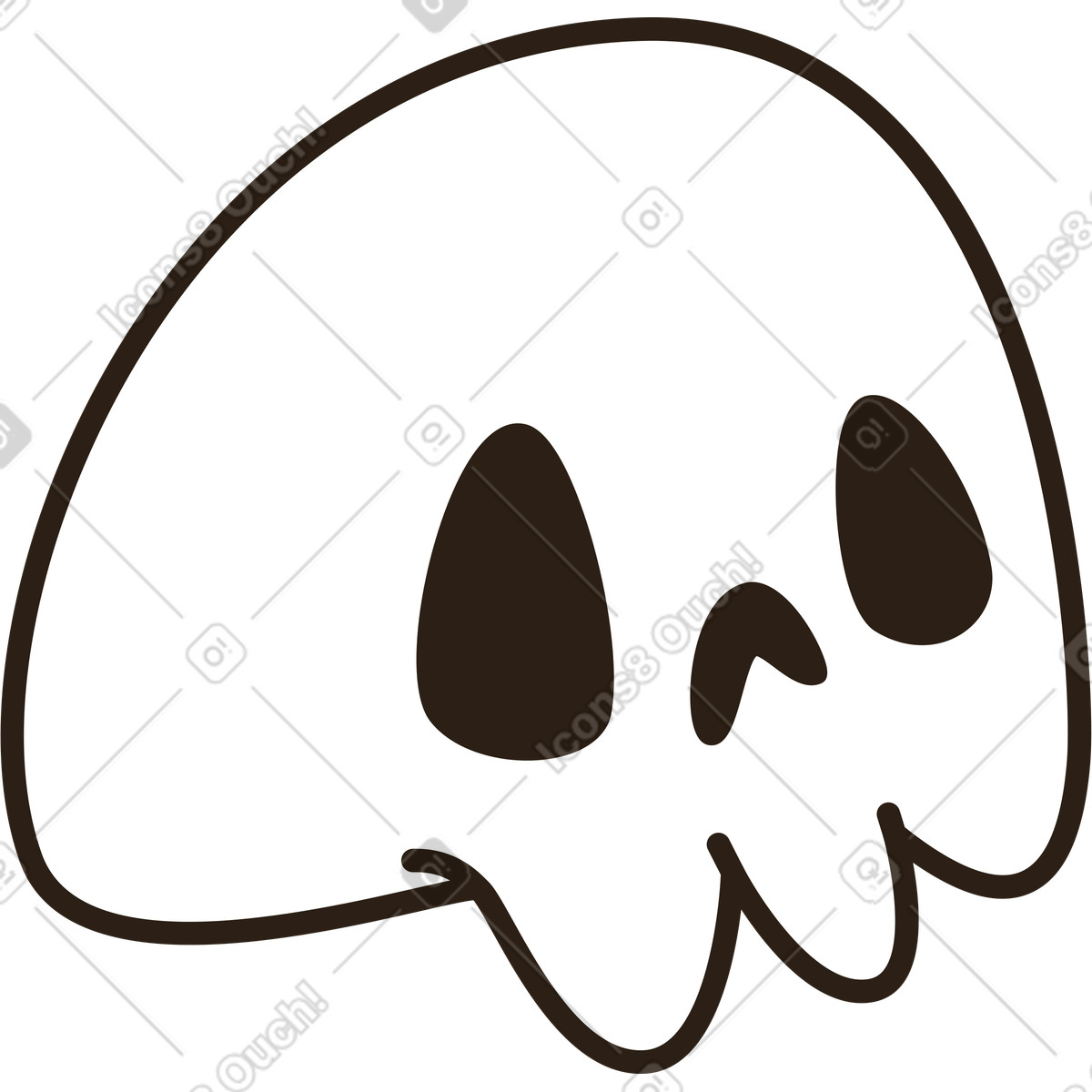 Illustration Crâne d'halloween dans le style Plain à télécharger aux formats PNG, SVG