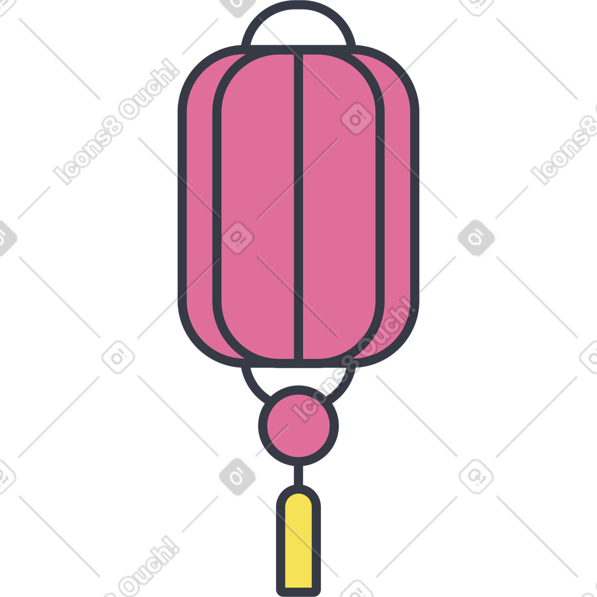 Lanterna cinese illustrazione animata in stile Abstract scaricabile in GIF, Lottie (JSON), AE