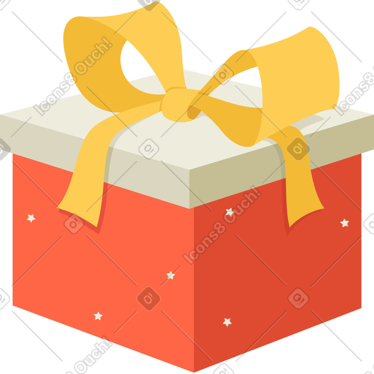 Ilustración Regalo rojo en estilo Social a descargar en PNG y SVG