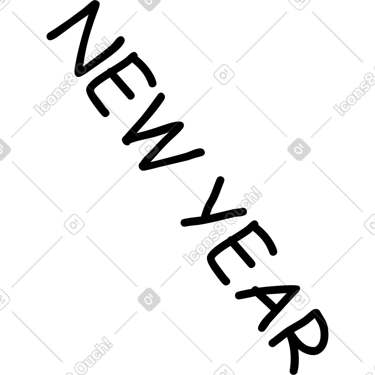 New year-Illustration im Sitcom-Stil als Download in PNG, SVG