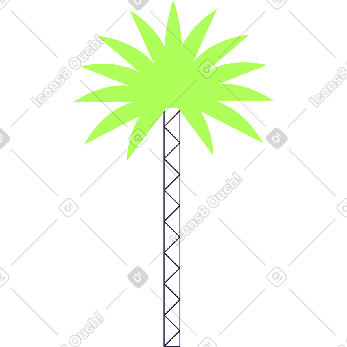 Ilustração de Palma em no estilo Mellow para baixar em PNG, SVG
