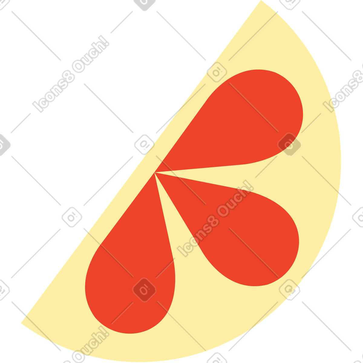 Illustration Citron dans le style Polar à télécharger aux formats PNG, SVG