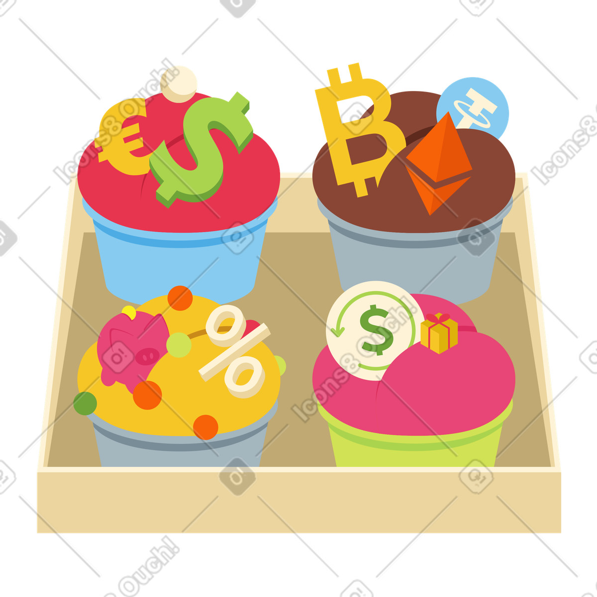 Ilustração de Ofertas bancárias especiais em no estilo Catchy para baixar em PNG, SVG