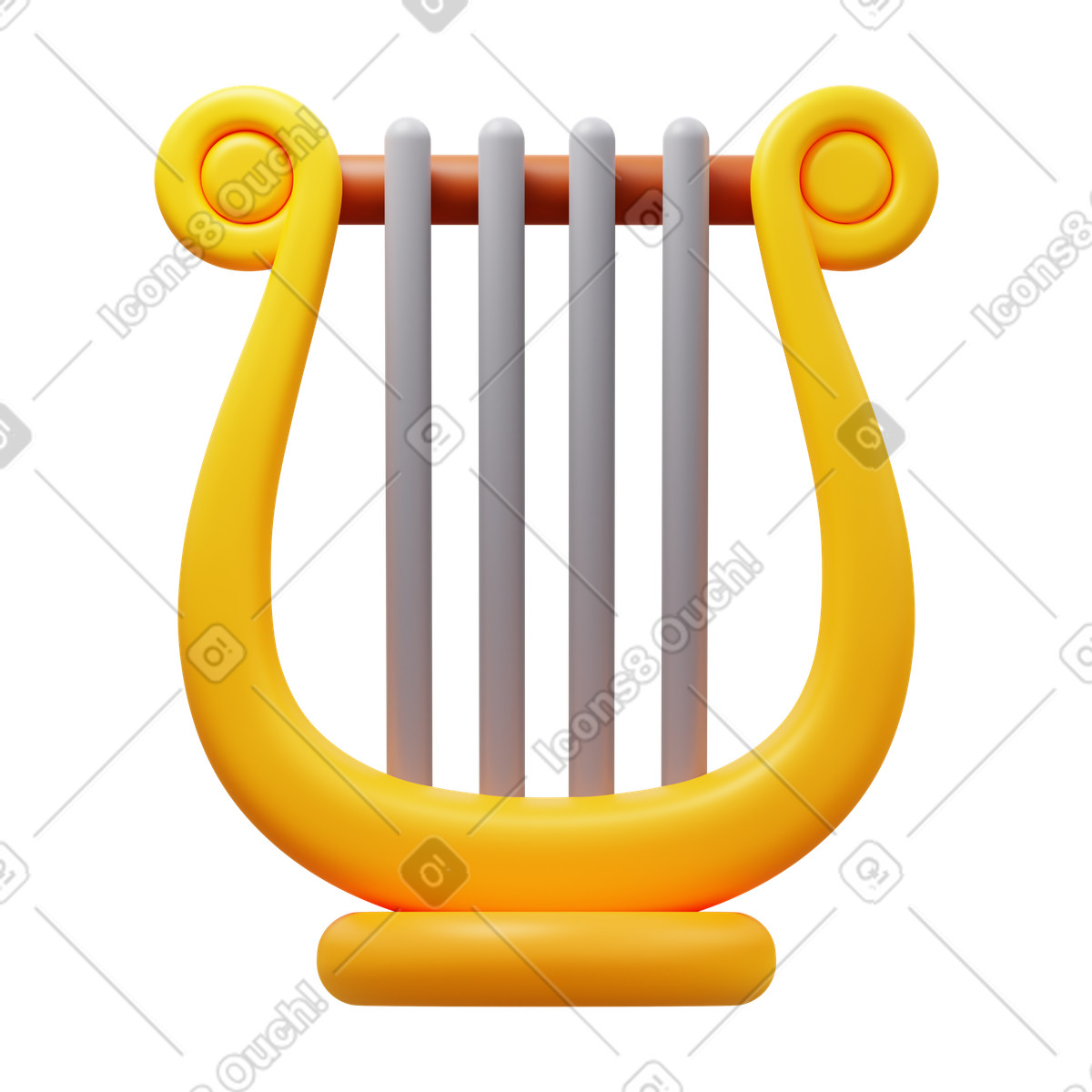 3D Fluency スタイルの Lyre のイラストをPNG、SVG形式でダウンロード