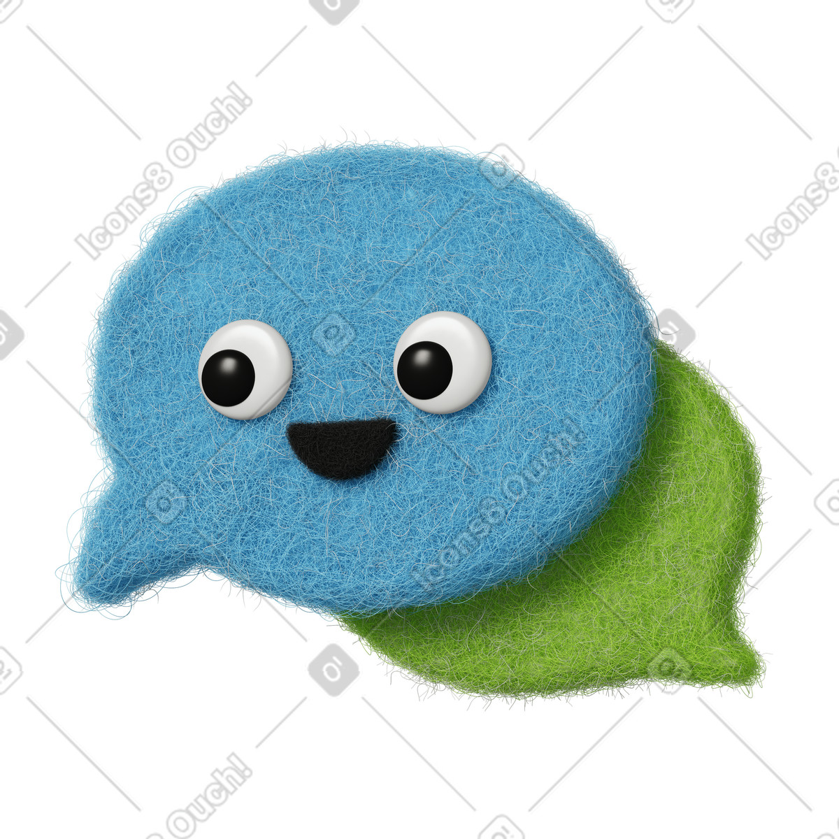 Fuzzy 스타일의 Two speech bubbles 일러스트레이션 PNG, SVG 다운로드