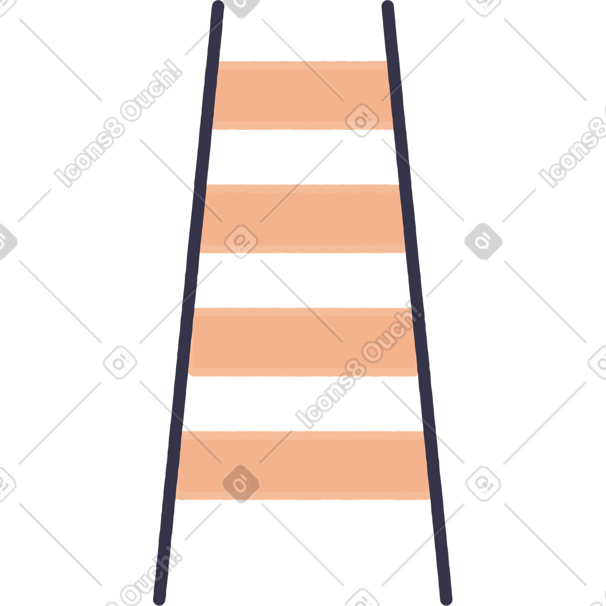 下载 Stripy 风格的 梯子 插画，支持 PNG、SVG 格式