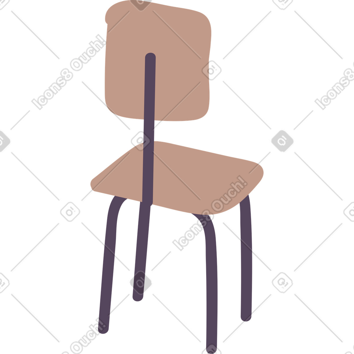 Ilustração de Cadeira em no estilo Pluto para baixar em PNG, SVG
