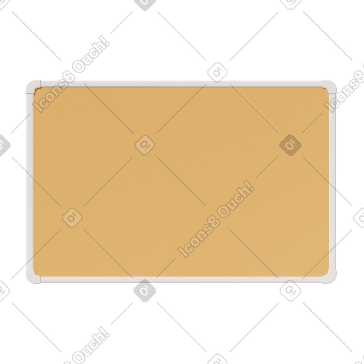 Ilustração de Cork board em no estilo 3D Casual life para baixar em PNG, SVG