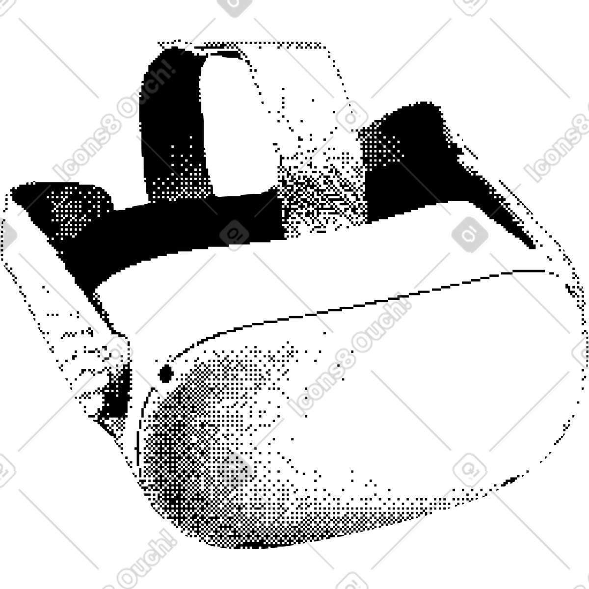 Räumlicher computer-Illustration im Bitmap-Stil als Download in PNG, SVG