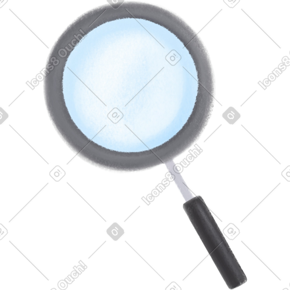 下载 Mushy 风格的 Magnifying glass 插画，支持 PNG、SVG 格式