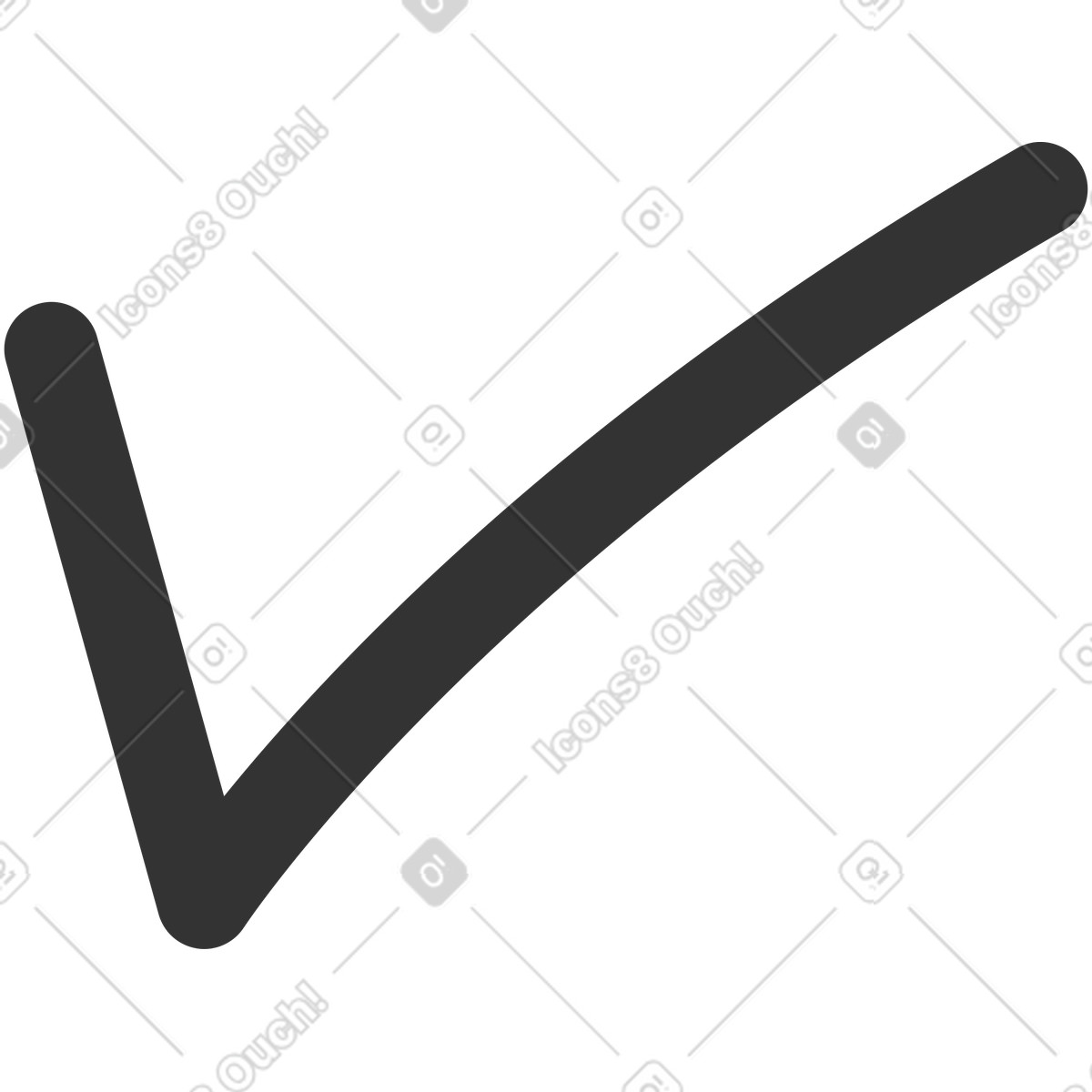 下载 Crayon 风格的 复选标记 插画，支持 PNG、SVG 格式