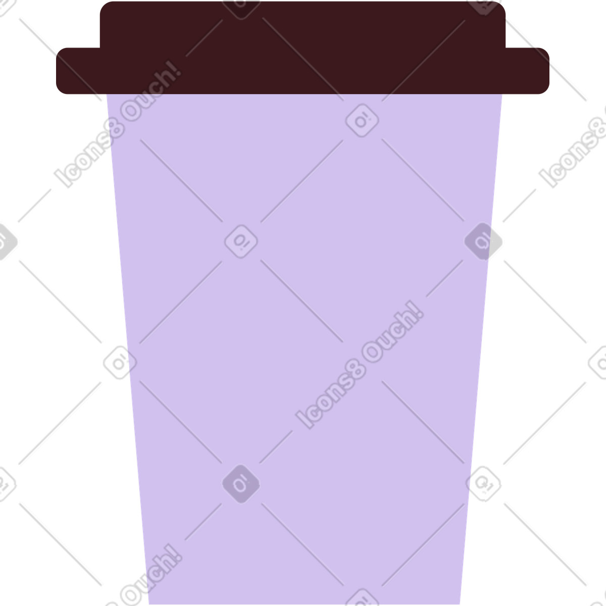 Paper cup illustration in Folks style download in PNG, SVG