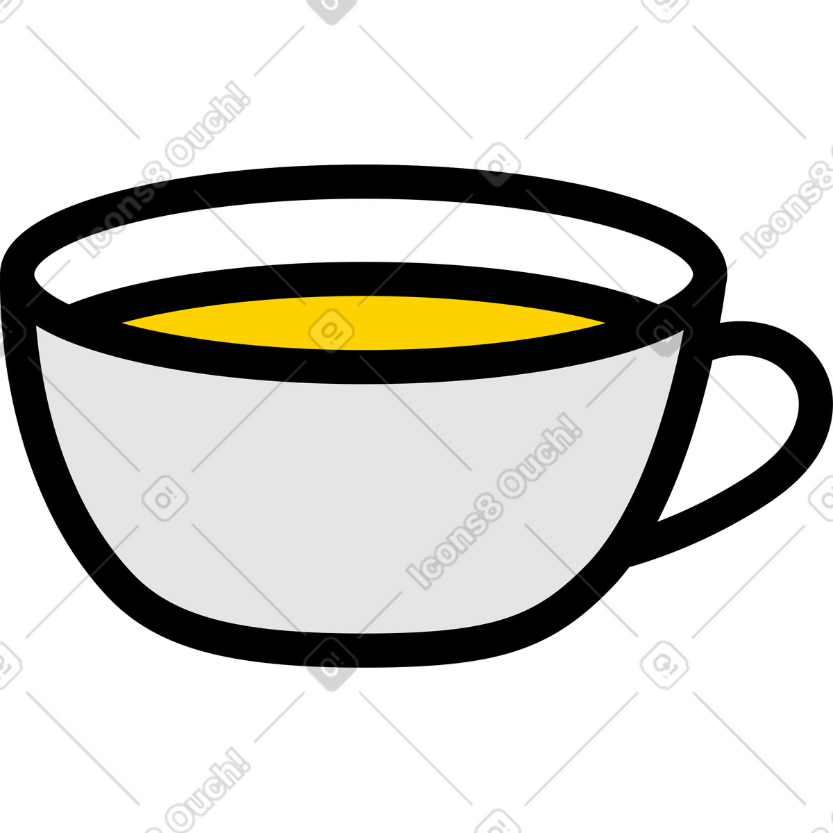 Cup illustration featuring stylish design, perfect for vector clipart graphics