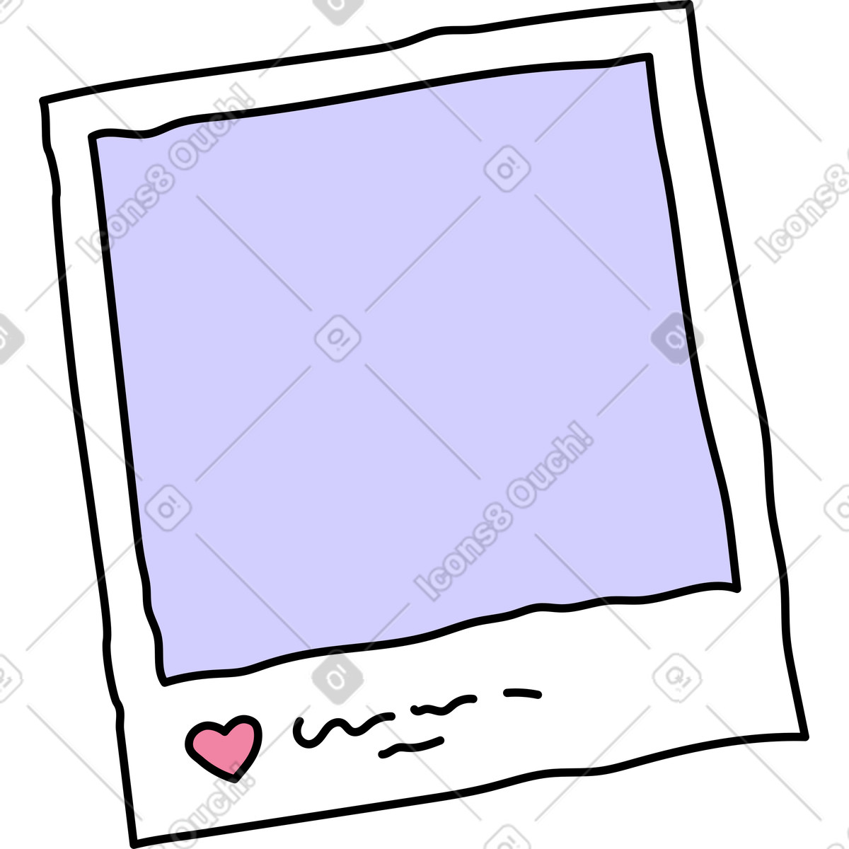 Blank photo illustration in Notes style download in PNG, SVG