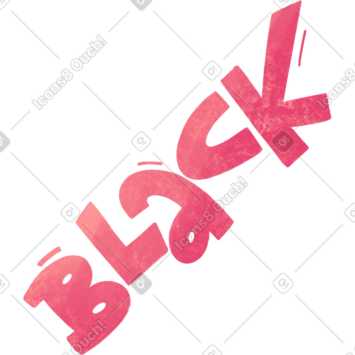 Schwarze schrift-Illustration im Bonbon-Stil als Download in PNG, SVG