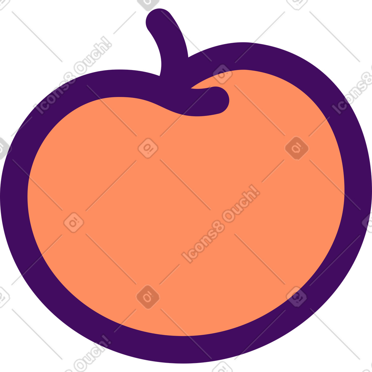 Red apple illustration in Simplistic style download in PNG, SVG