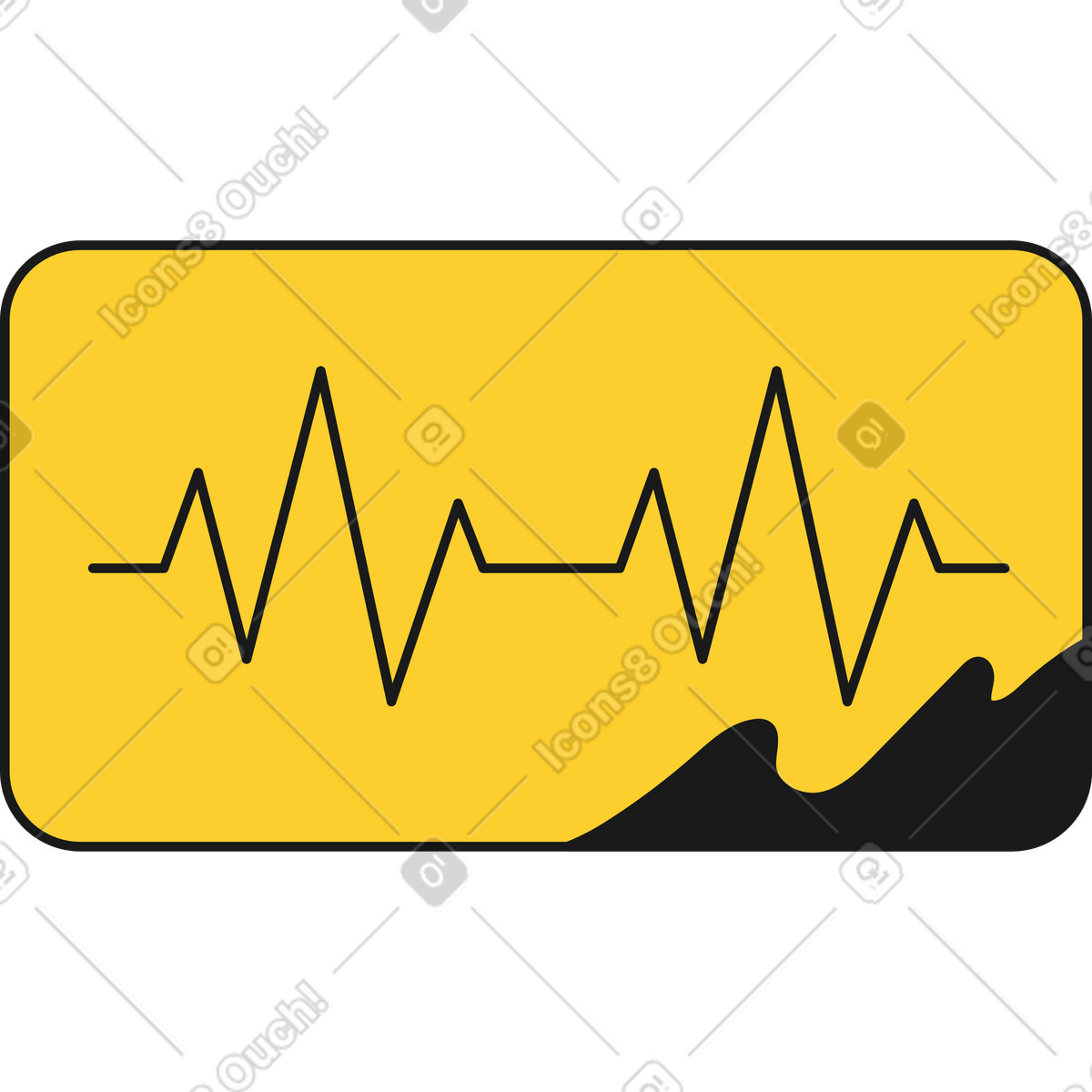 Ilustração de Monitor frequência cardíaca em no estilo Taxi para baixar em PNG, SVG