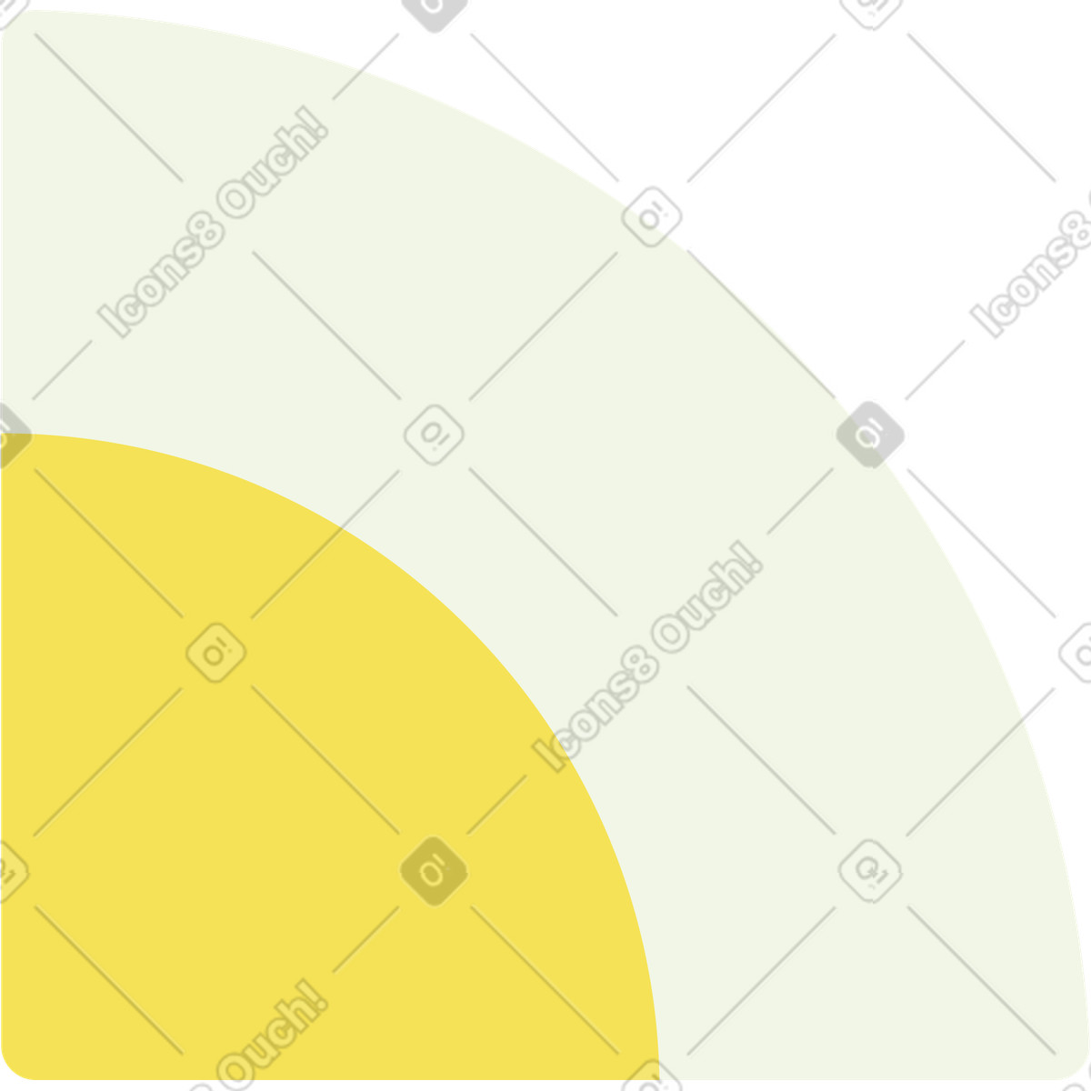 Halbkreisform animierte Illustration im Abstract-Stil als Download in GIF, Lottie (JSON), AE