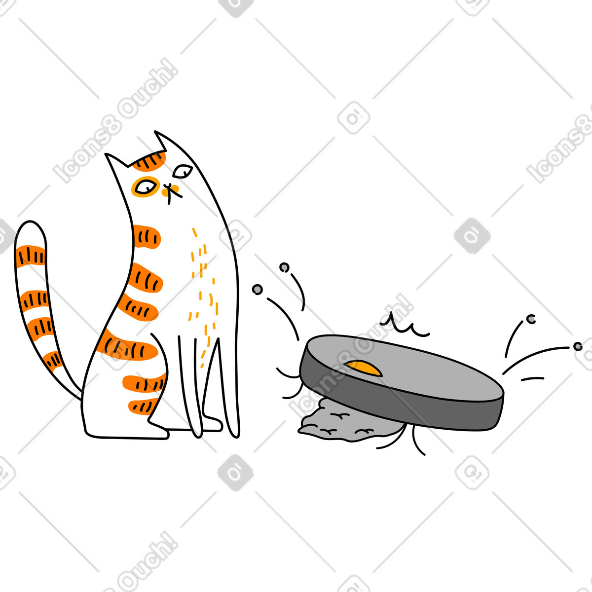 Ilustração de Falha do aspirador pó em no estilo Purr para baixar em PNG, SVG