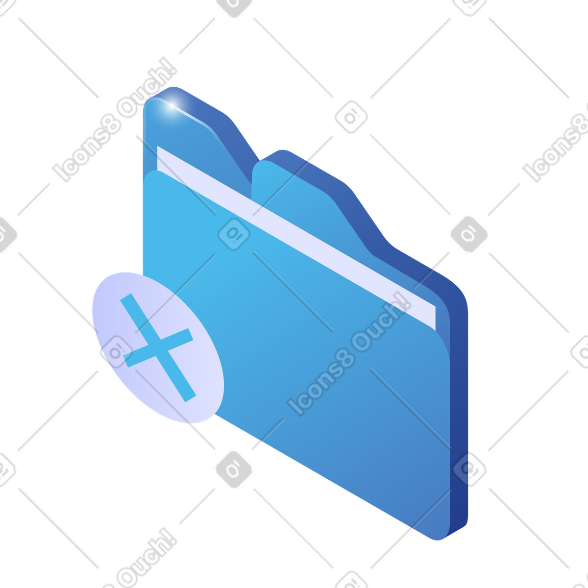 Folder removal icon for delete action in digital storage management illustration Quantum style download PNG, SVG
