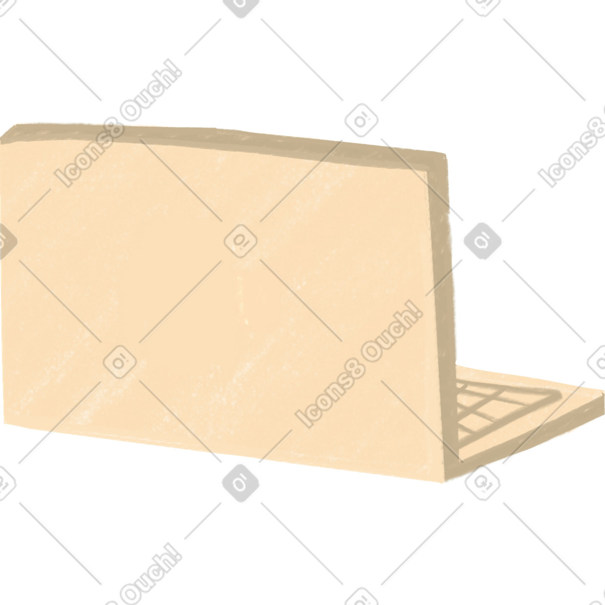 下载 Lumiere 风格的 Beige laptop 插画，支持 PNG、SVG 格式