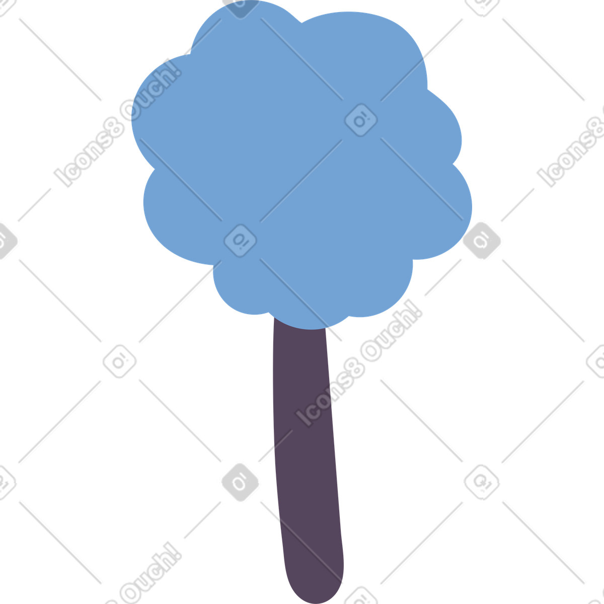 Ilustração de Árvore em no estilo Pluto para baixar em PNG, SVG