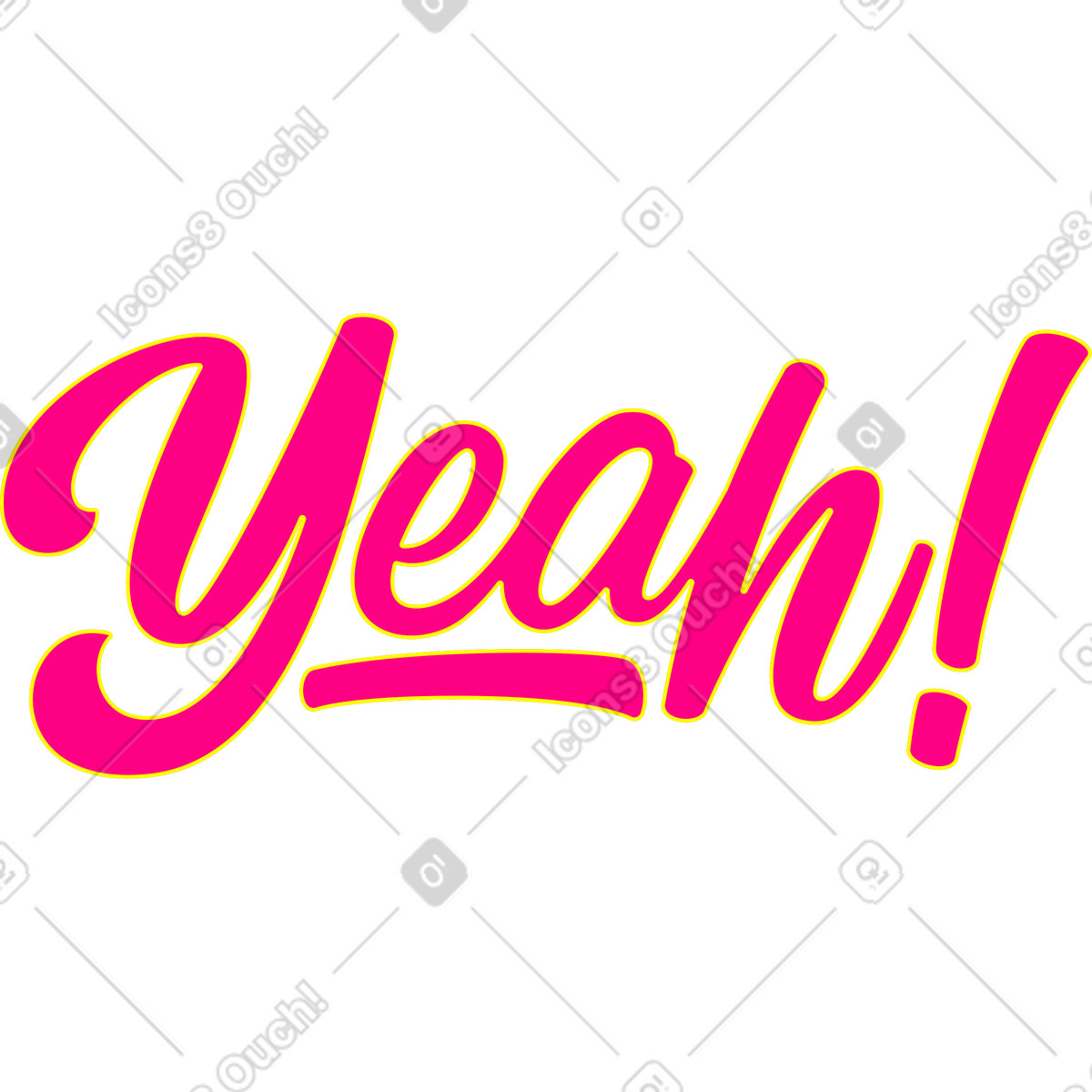 Lettering sì testo illustrazione in stile scarica in PNG, SVG