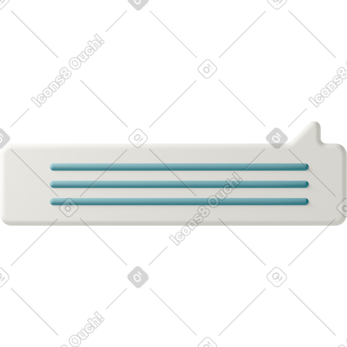 Ilustração de Message bubble up right em no estilo 3D Casual life para baixar em PNG, SVG