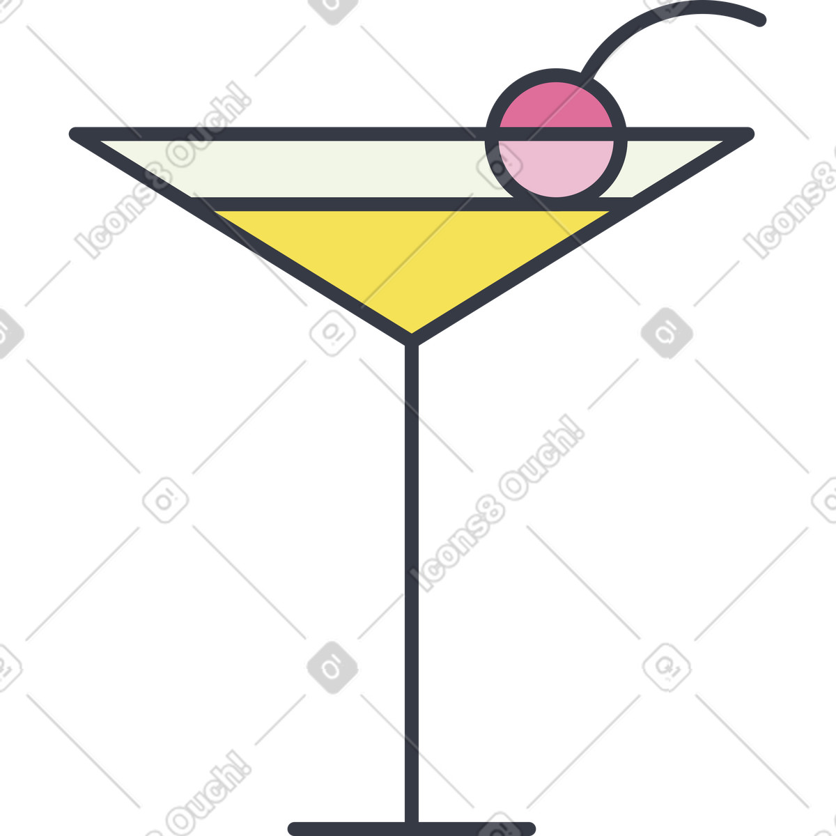 下载 Abstract 风格的 鸡尾酒 插画，支持 PNG、SVG 格式