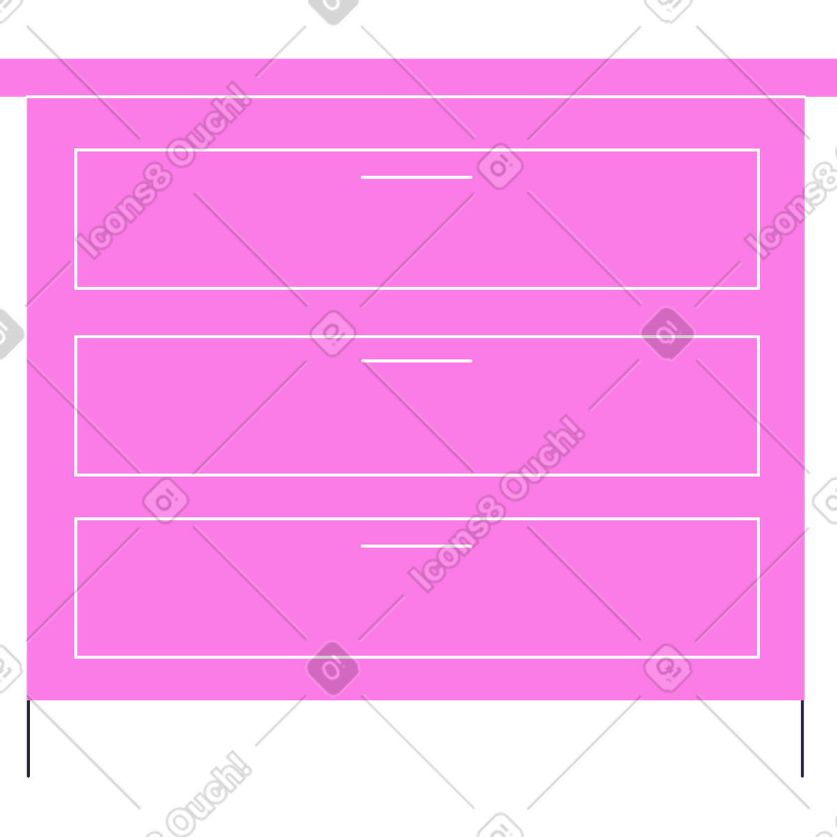 Illustration Une commode dans le style Mellow à télécharger aux formats PNG, SVG