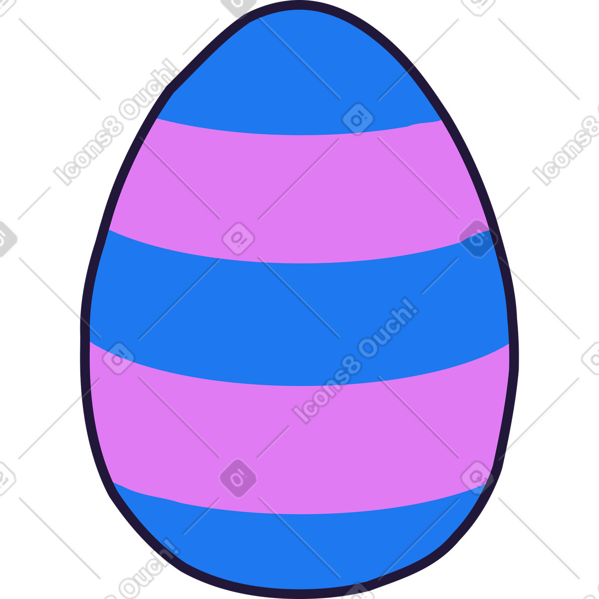 Uovo di pasqua illustrazione in stile Conifer scarica in PNG, SVG